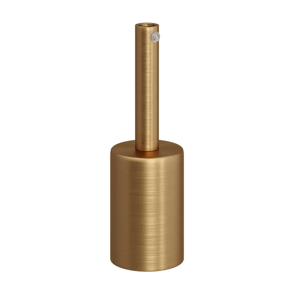 Kit de casquilho cilíndrico em metal UL E26 com passa-cabo de 7 cm - Bronze escovado