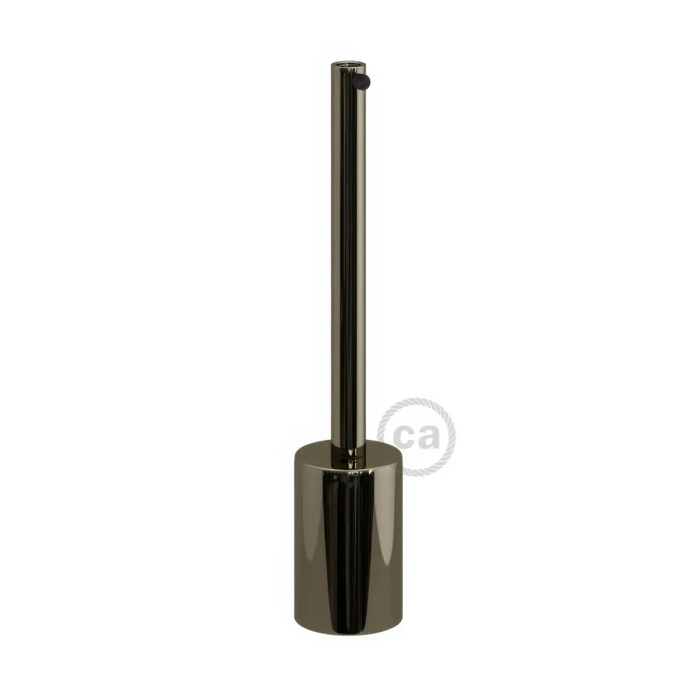 Kit de casquilho cilíndrico em metal UL E26 com passa-cabo de 15 cm - Preto pérola