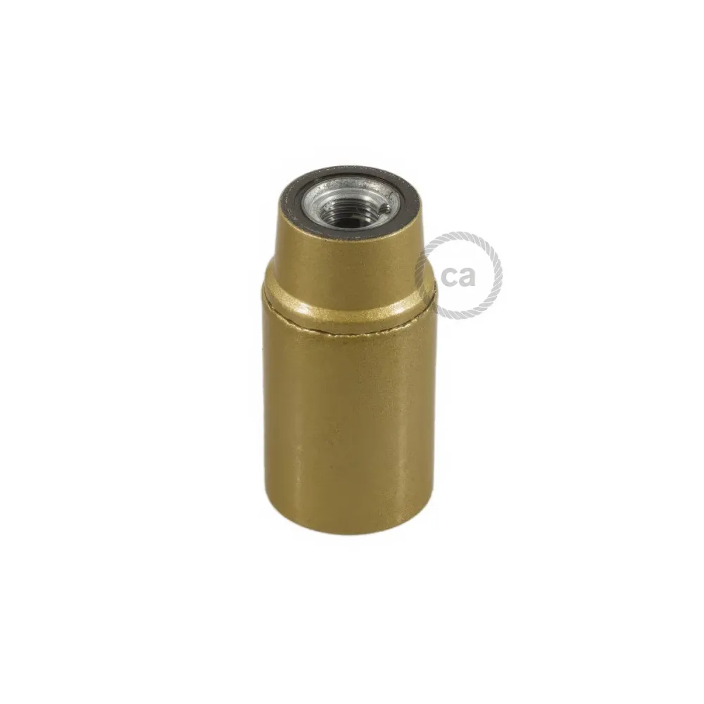 Kit casquilho E14 em baquelite - Ouro