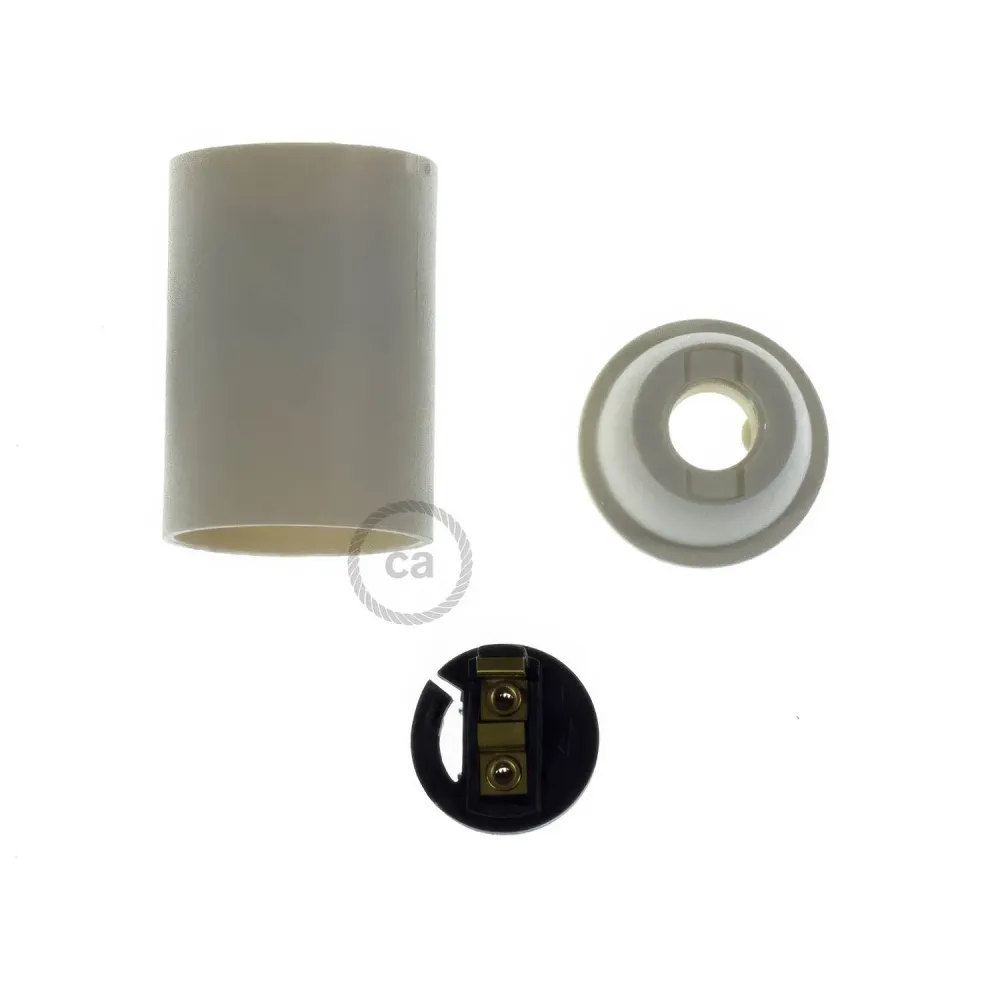 Kit casquilho E14 em termoplástico - Branco