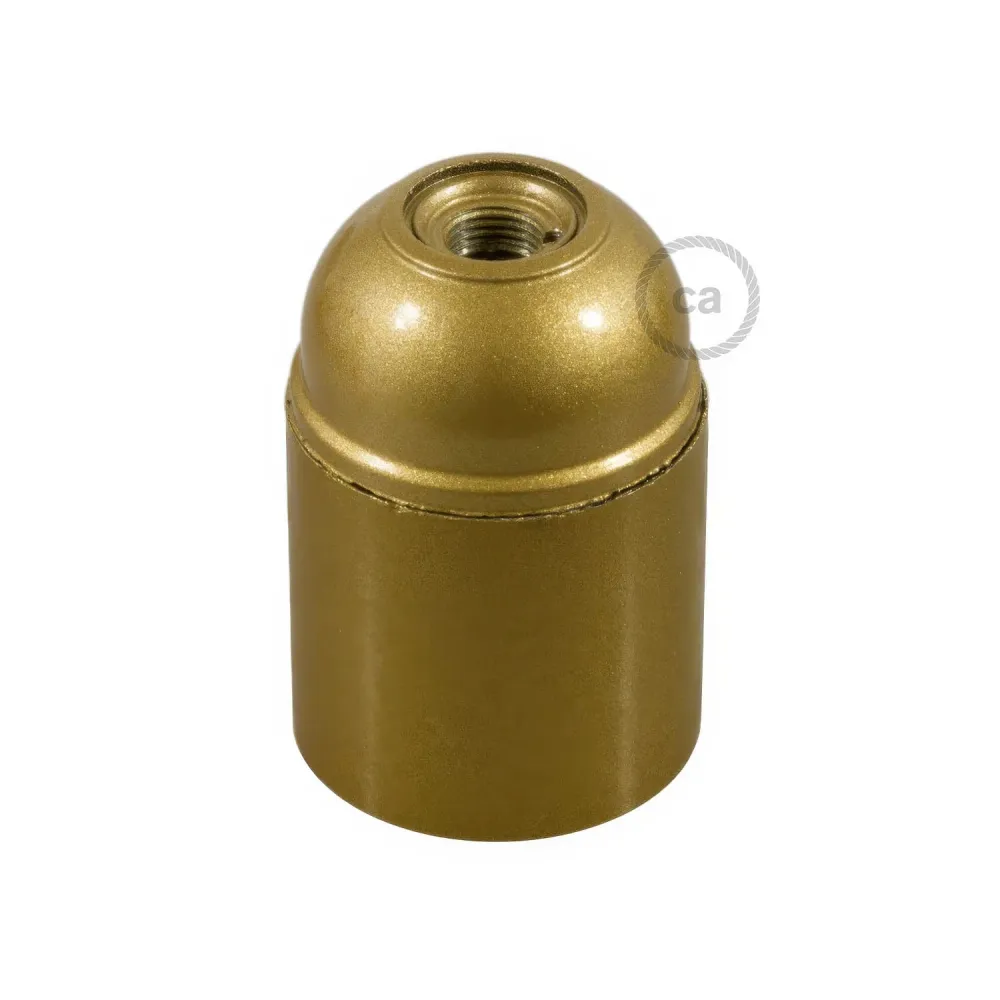 Kit casquilho E27 em baquelite - Ouro