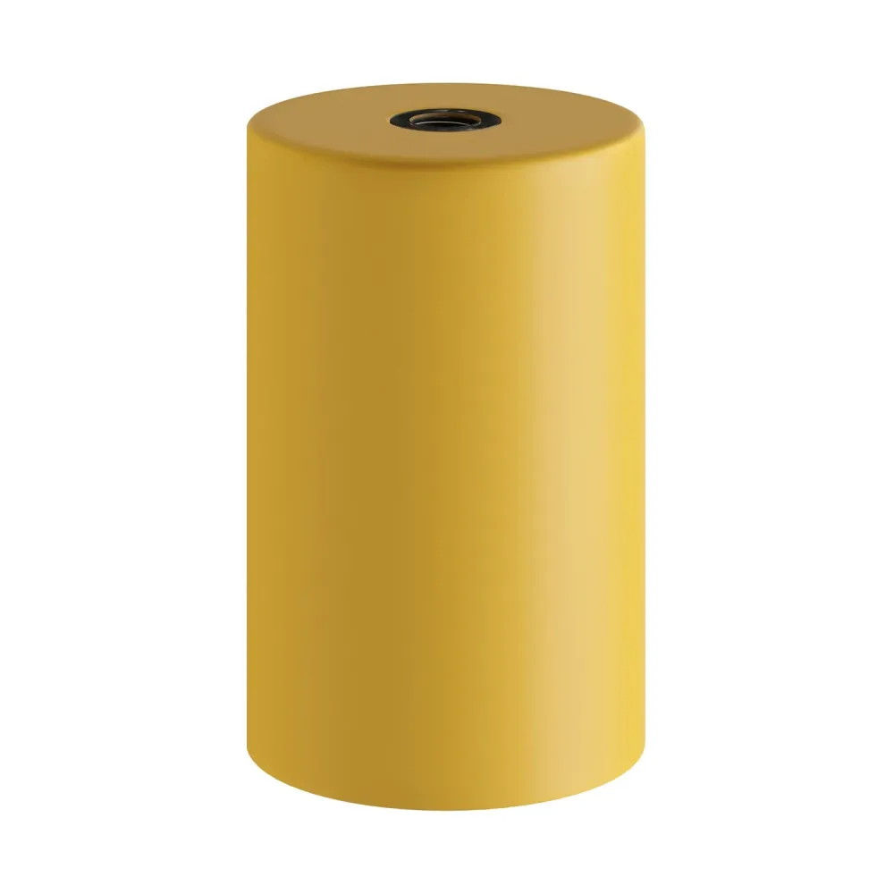 Kit casquilho E27 Pastel em metal com passa-cabo oculto - Mostarda