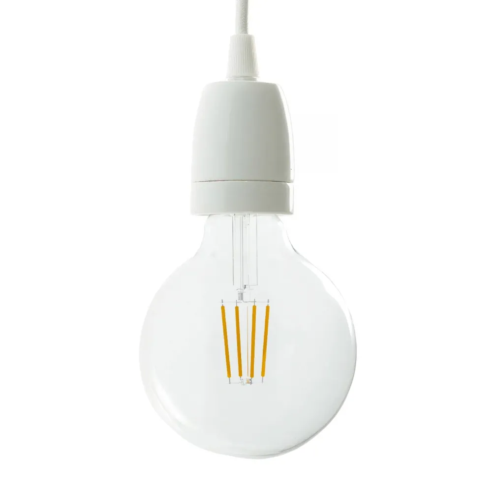 Kit casquilho E27 em porcelana - Branco