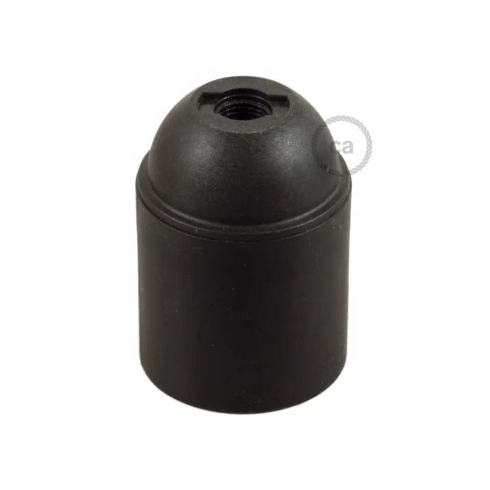 Kit de casquilho E27 em termoplástico - Preto