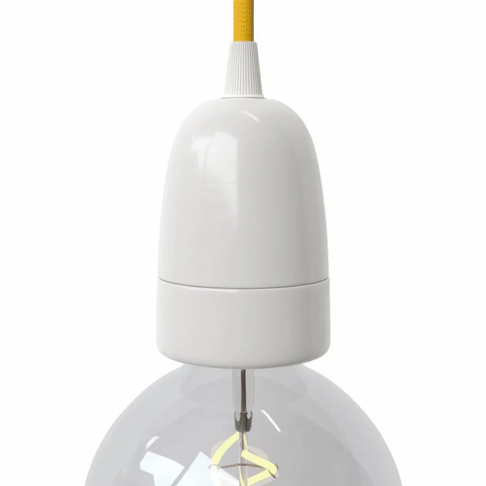 Kit casquilho E40 em porcelana - Branco