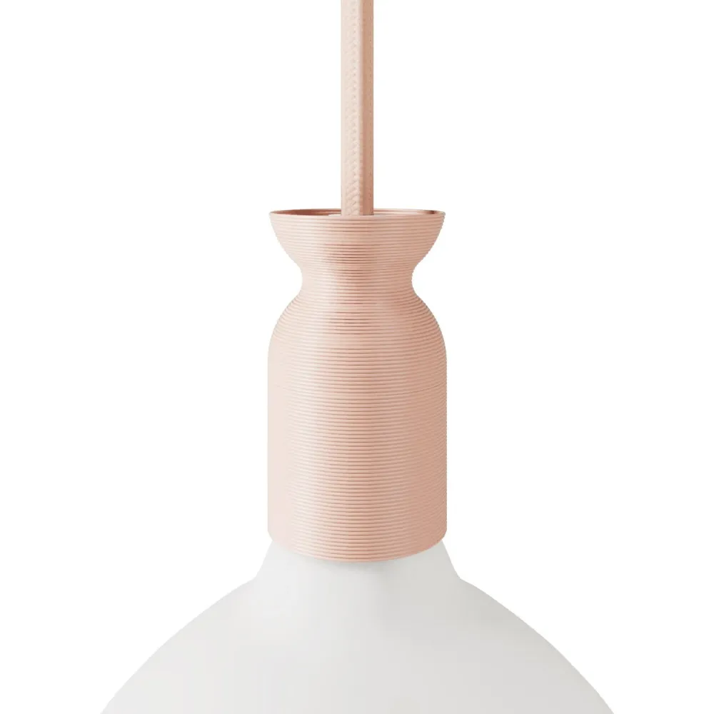 Kit de soquete E26 em plástico reciclado de impressão 3D - Rosa antigo