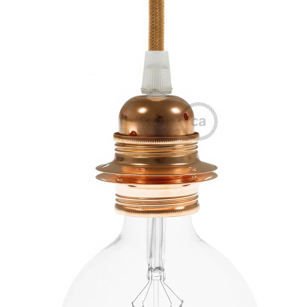 Kit de soquete de madeira E26 3XL para cabos de corda – Branco