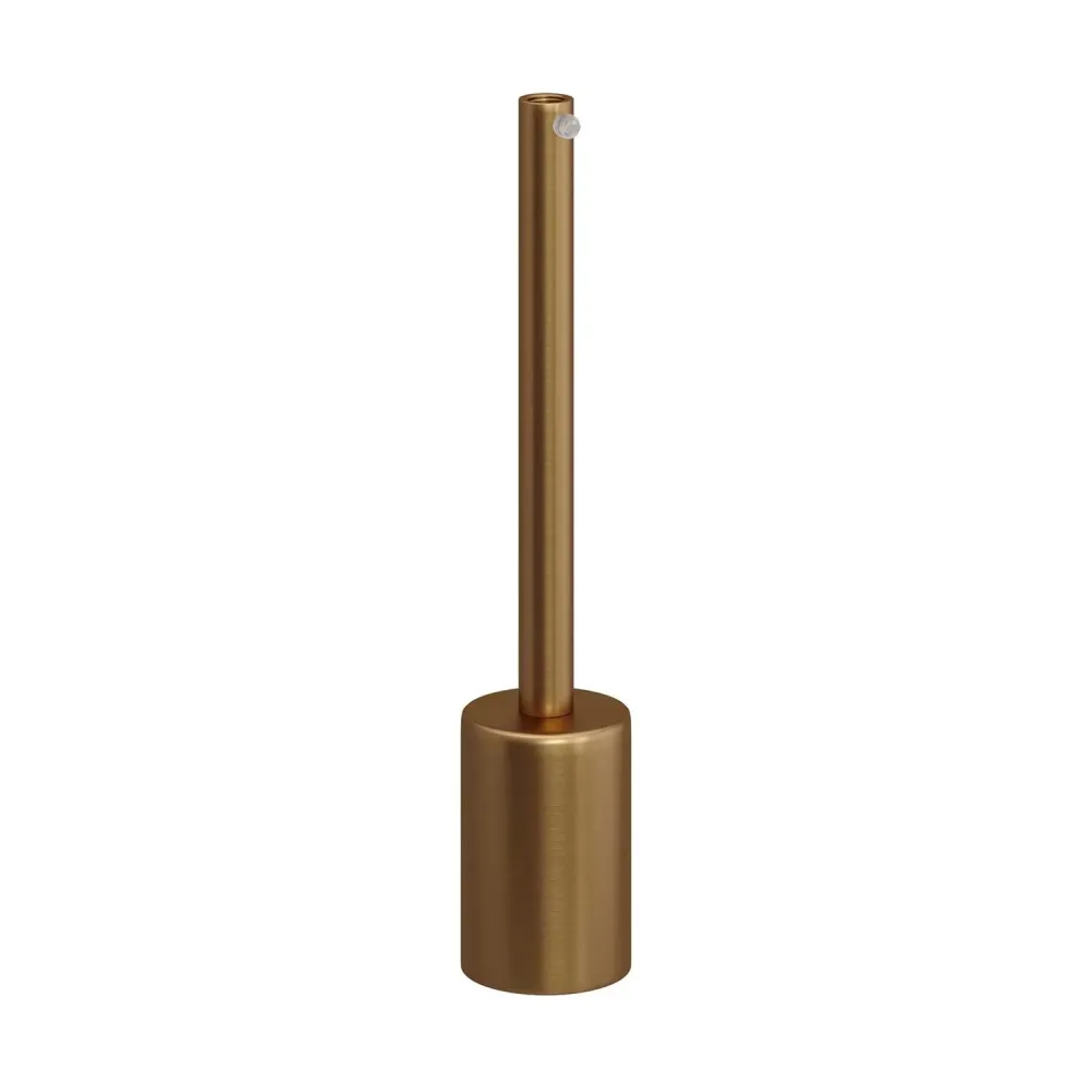 Kit de soquete metálico cilíndrico UL E26 com passa-cabos de 15 cm - Bronze escovado