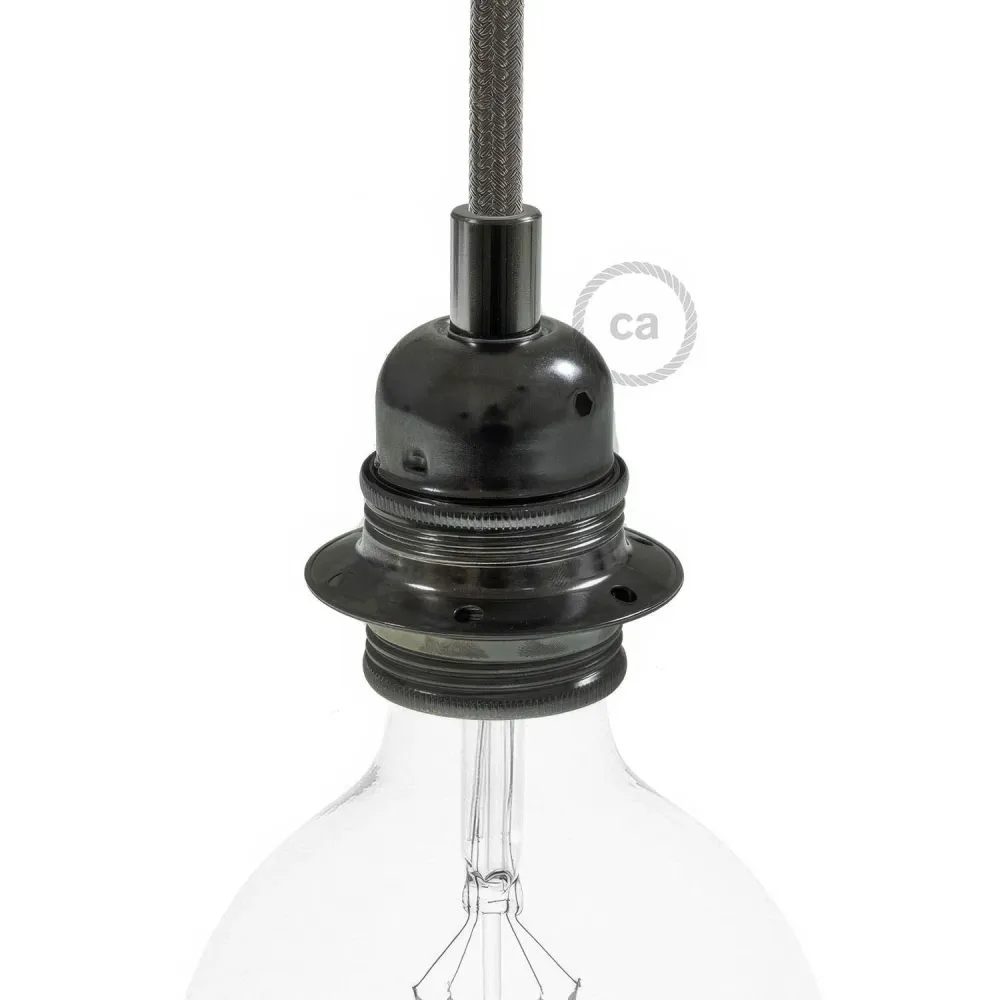 Kit de soquete para lâmpada E26 em cerâmica artesanal - Branco