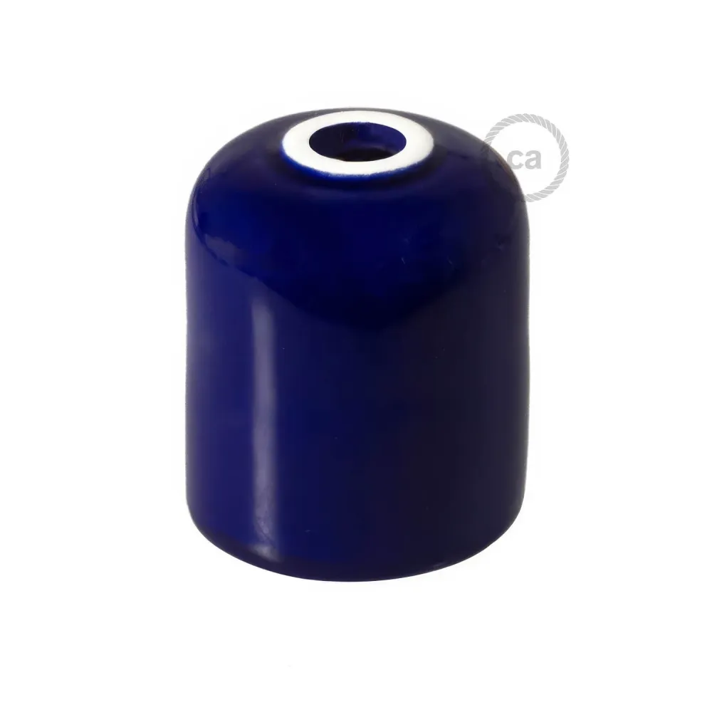 Kit de soquete para lâmpada E26 em cerâmica feita à mão - Azul
