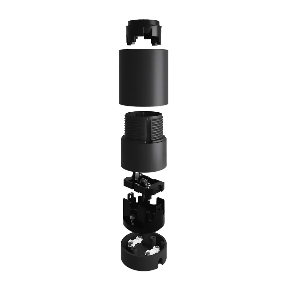 Kit Spostaluce com casquilho E27 - Preto