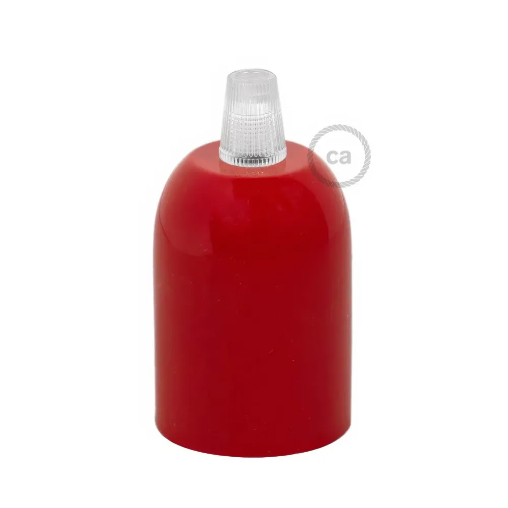 Kits de soquete E26 metálico com topo arredondado - Vermelho