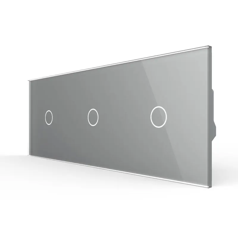 Livolo | Cinza | 1+1+1 | Dimmer | Interruptor de comutação