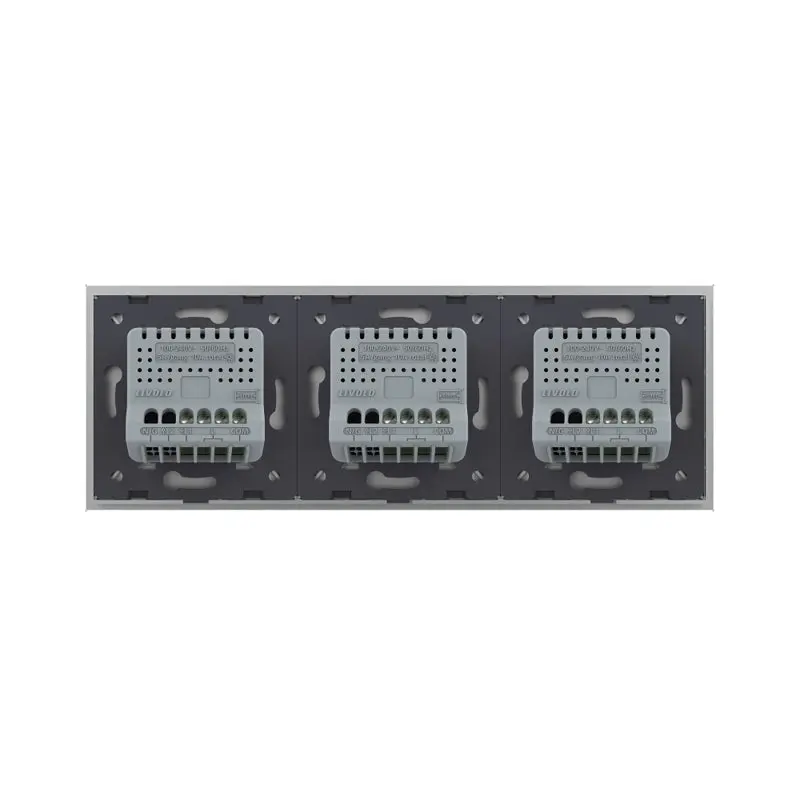 Livolo | Cinza | 1+1+1 | Dimmer | Interruptor de comutação