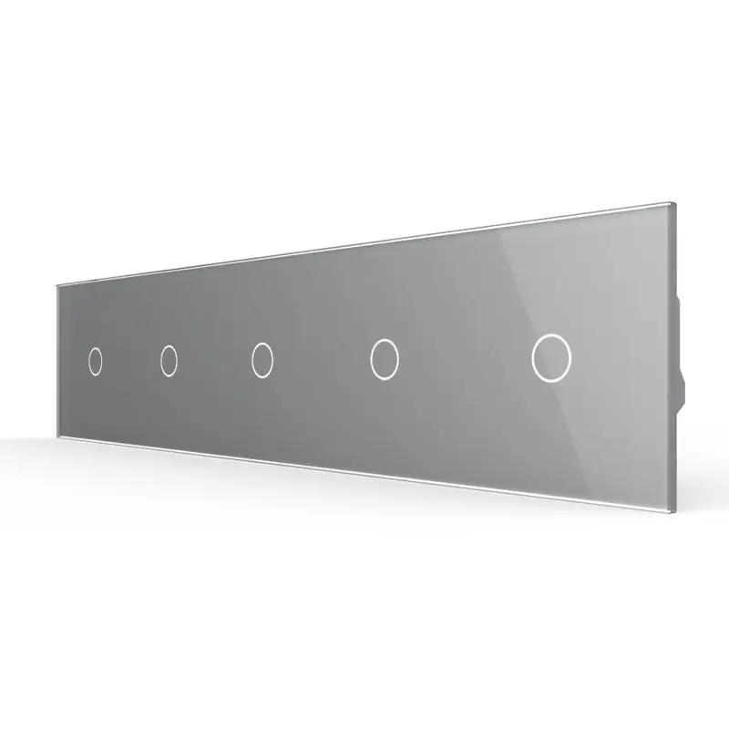 Livolo | Cinza | 1+1+1+1+1 | Dimmer | Interruptor de comutação