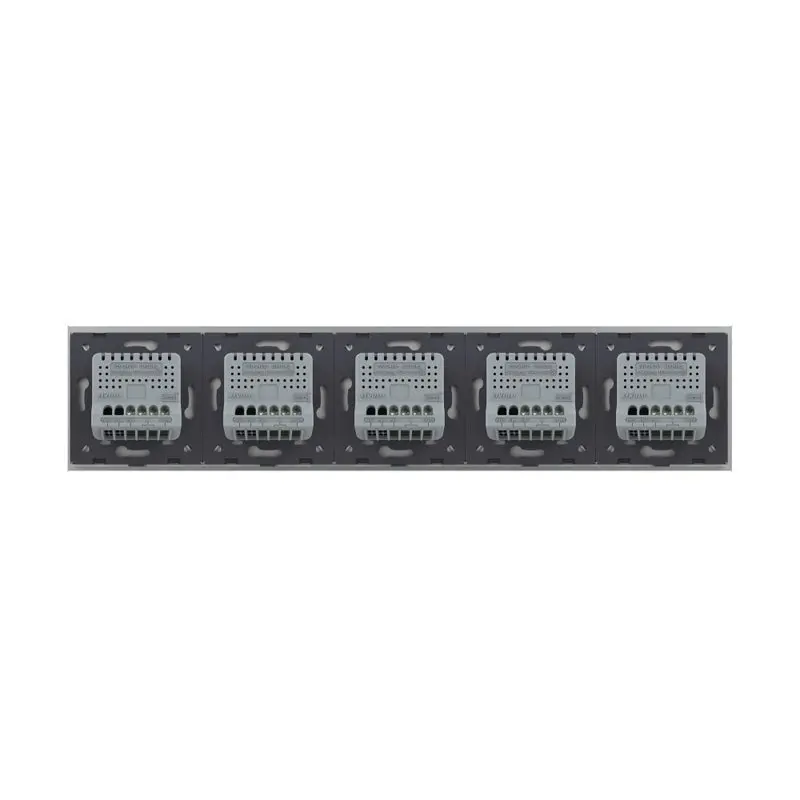 Livolo | Cinza | 1+1+1+1+1 | Dimmer | Interruptor de comutação