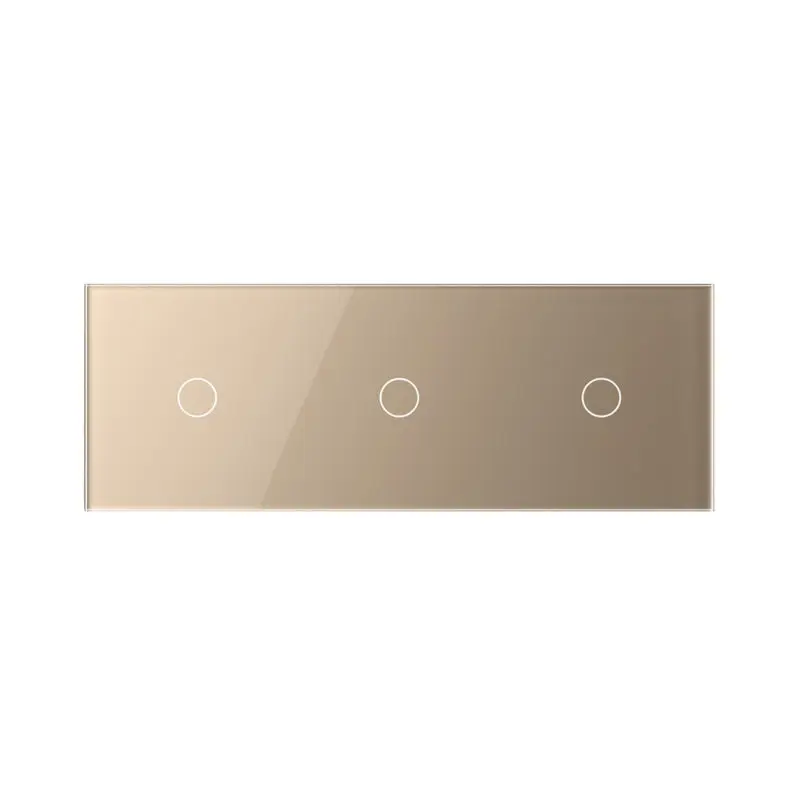 Livolo | Ouro | 1+1+1 | Dimmer | Interruptor de comutação