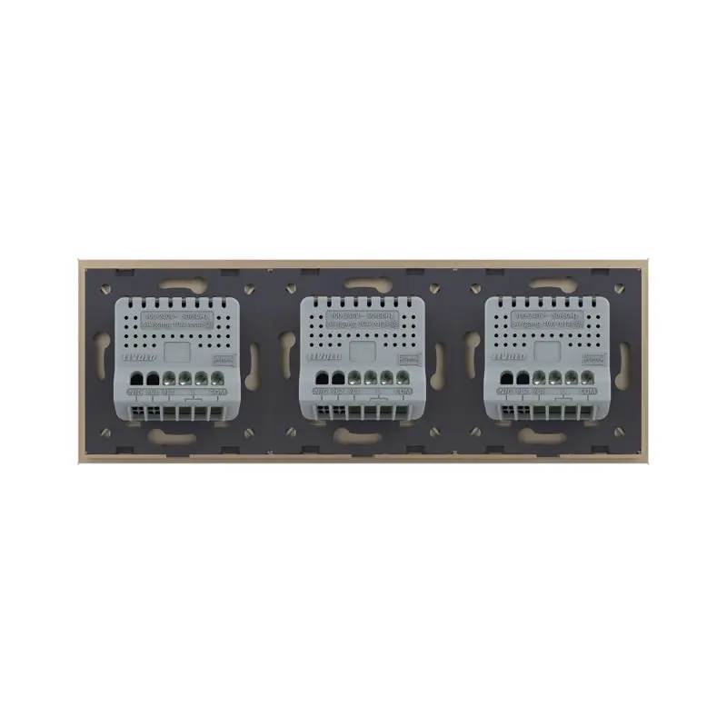 Livolo | Ouro | 1+1+1 | Dimmer | Interruptor de comutação