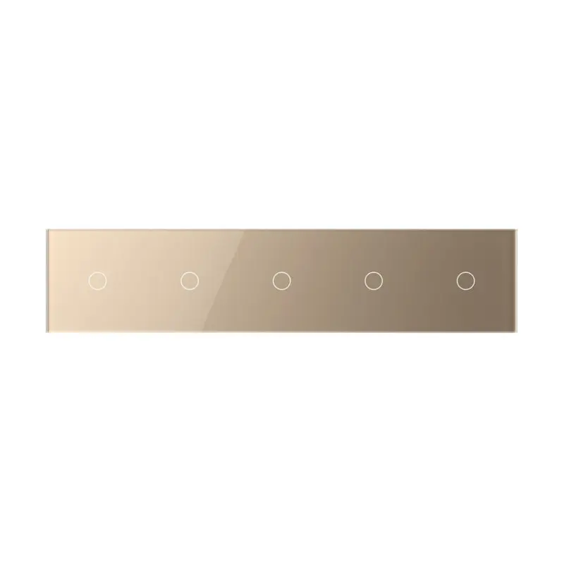 Livolo | Ouro | 1+1+1+1+1 | Dimmer | Interruptor de comutação