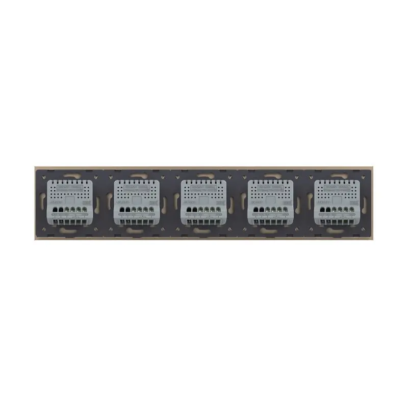 Livolo | Ouro | 1+1+1+1+1 | Dimmer | Interruptor de comutação