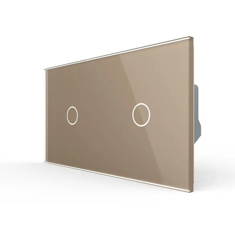 Livolo | Ouro | 1+1 | Dimmer | Interruptor de comutação