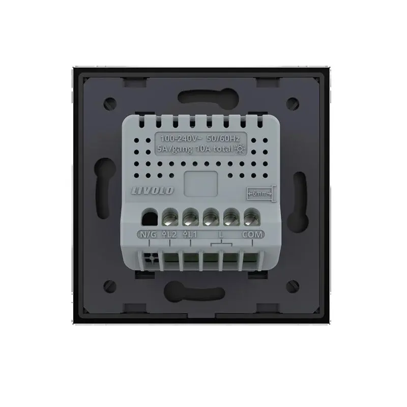 Livolo | Preto | 2 | Dimmer | Interruptor de comutação