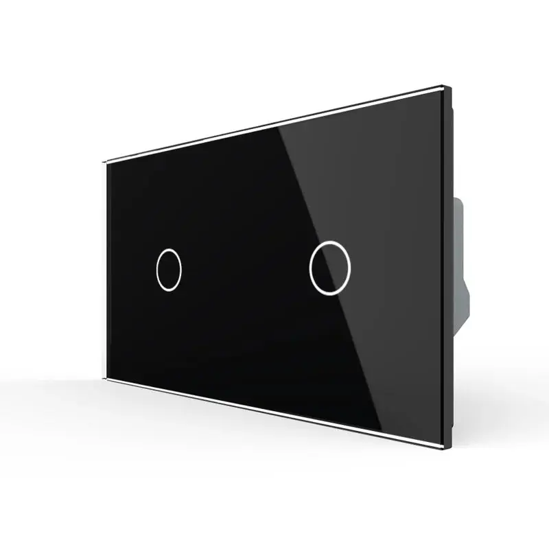 Livolo | Preto | 1+1 | Dimmer | Interruptor de comutação