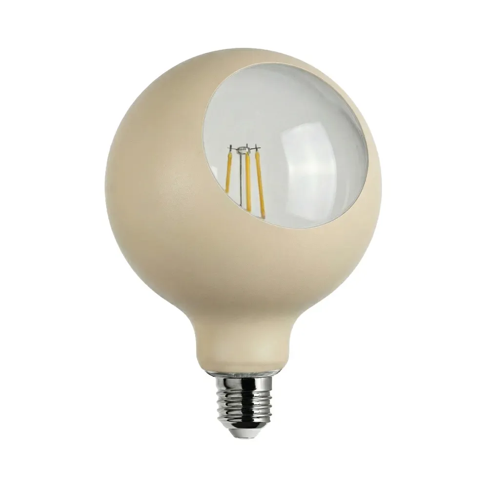 Lâmpada LED Camo G125 4,8W 806Lm E27 2700K Dimerizável - Creme