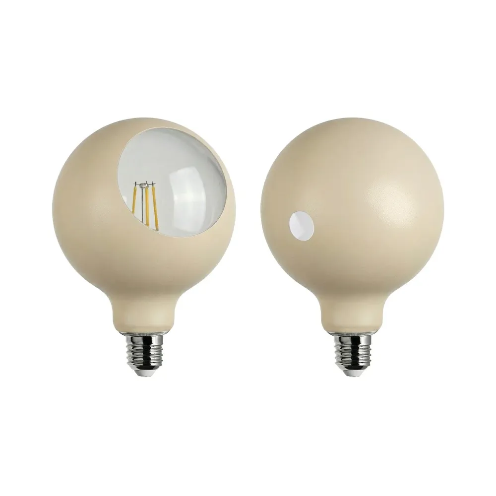 Lâmpada LED Camo G125 4,8W 806Lm E27 2700K Dimerizável - Creme