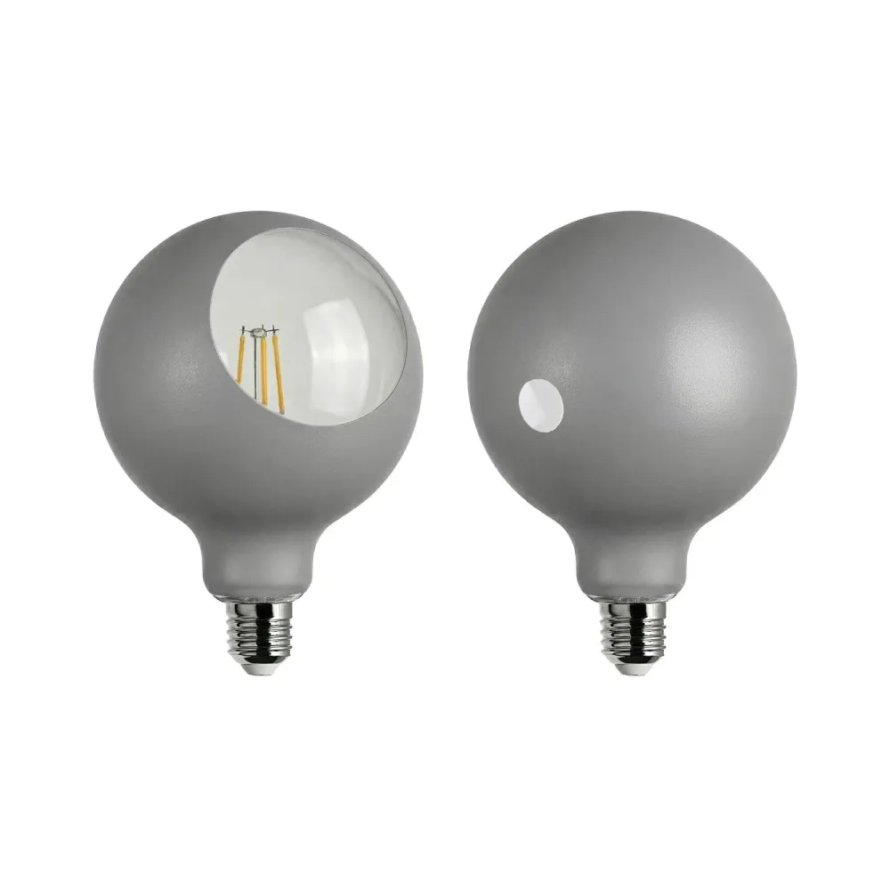 Lâmpada LED Camo G125 4,8W 806Lm E27 2700K Dimerizável - Cinzento
