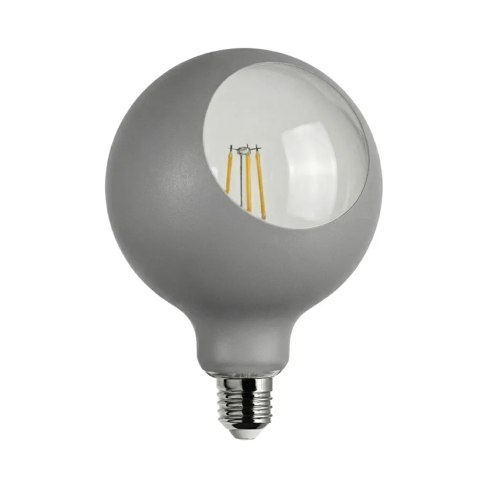 Lâmpada LED Camo G125 4,8W 806Lm E27 2700K Dimerizável - Cinzento