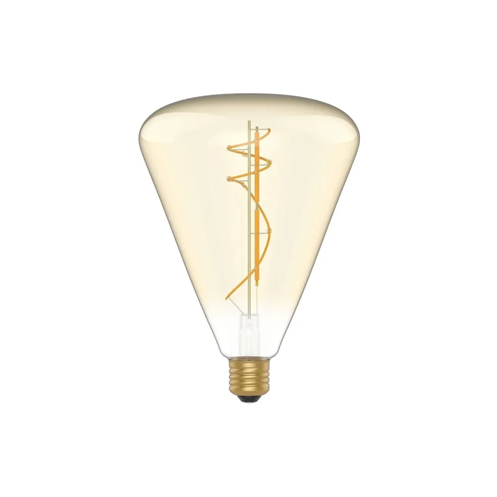 Lâmpada LED Dourada Cone 140 8,8W 806Lm E27 2200K Regulável - H06