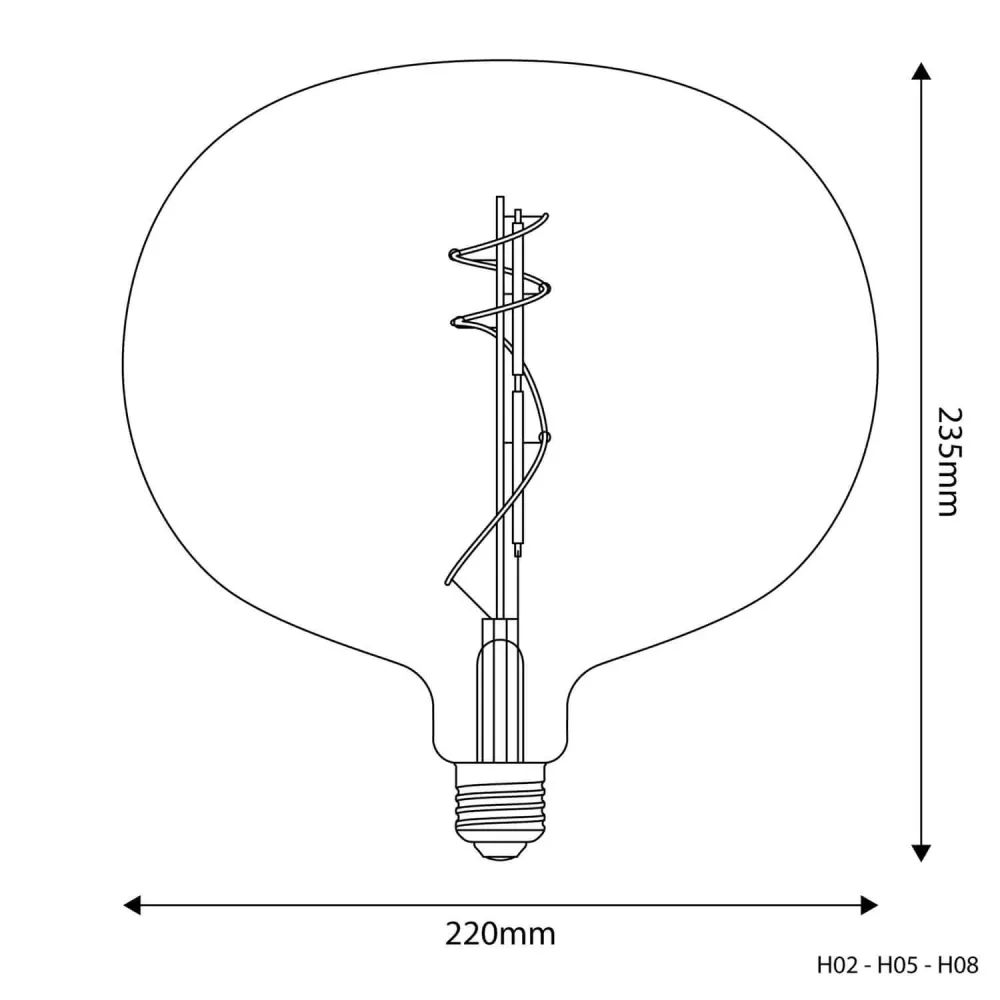 Lâmpada LED Dourada Ellipse 220 8,8W 806Lm E27 2200K Regulável - H05