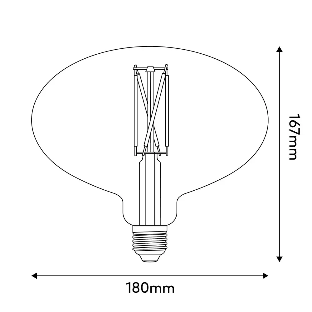 Lâmpada LED Elíptica Efeito Porcelana CRI 95 E27 9W 1000Lm 2700K Dimerizável - P10