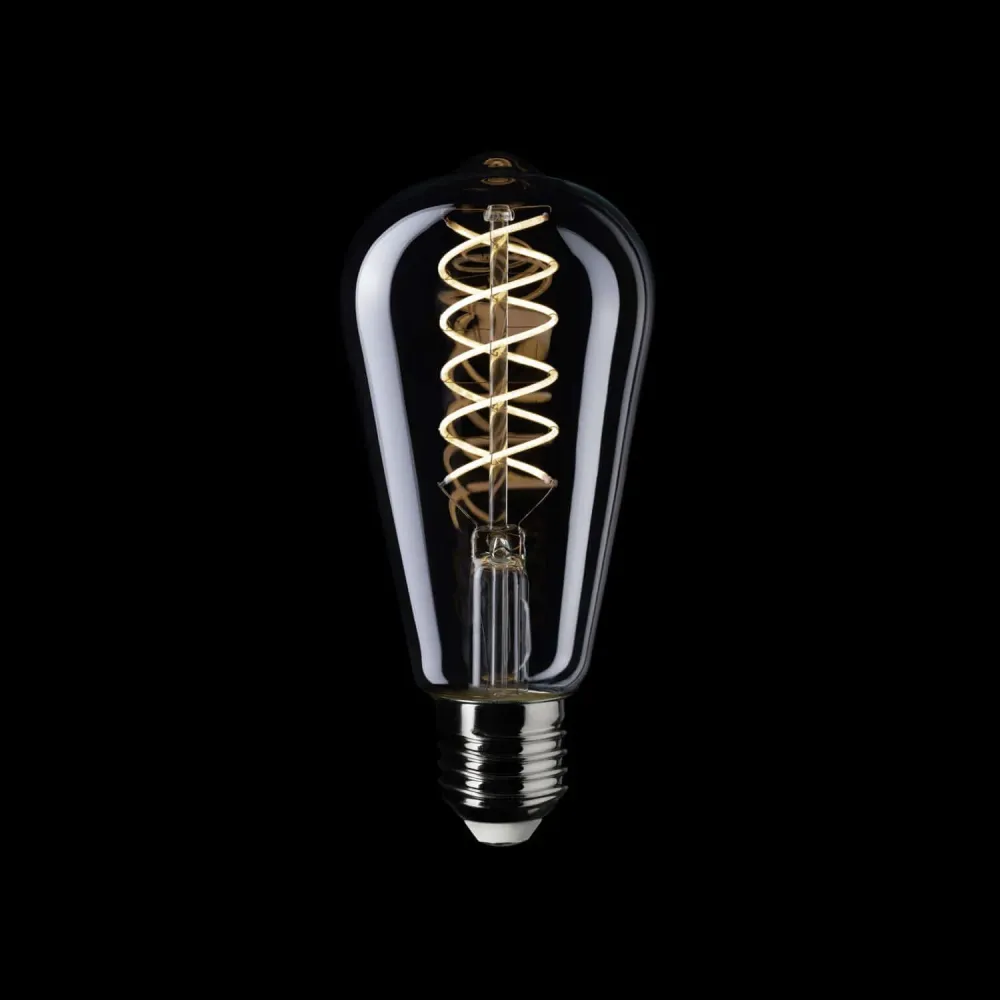 Lâmpada LED Filamento Branco Edison ST64 5,9W 500Lm E27 2700K Regulável - W02
