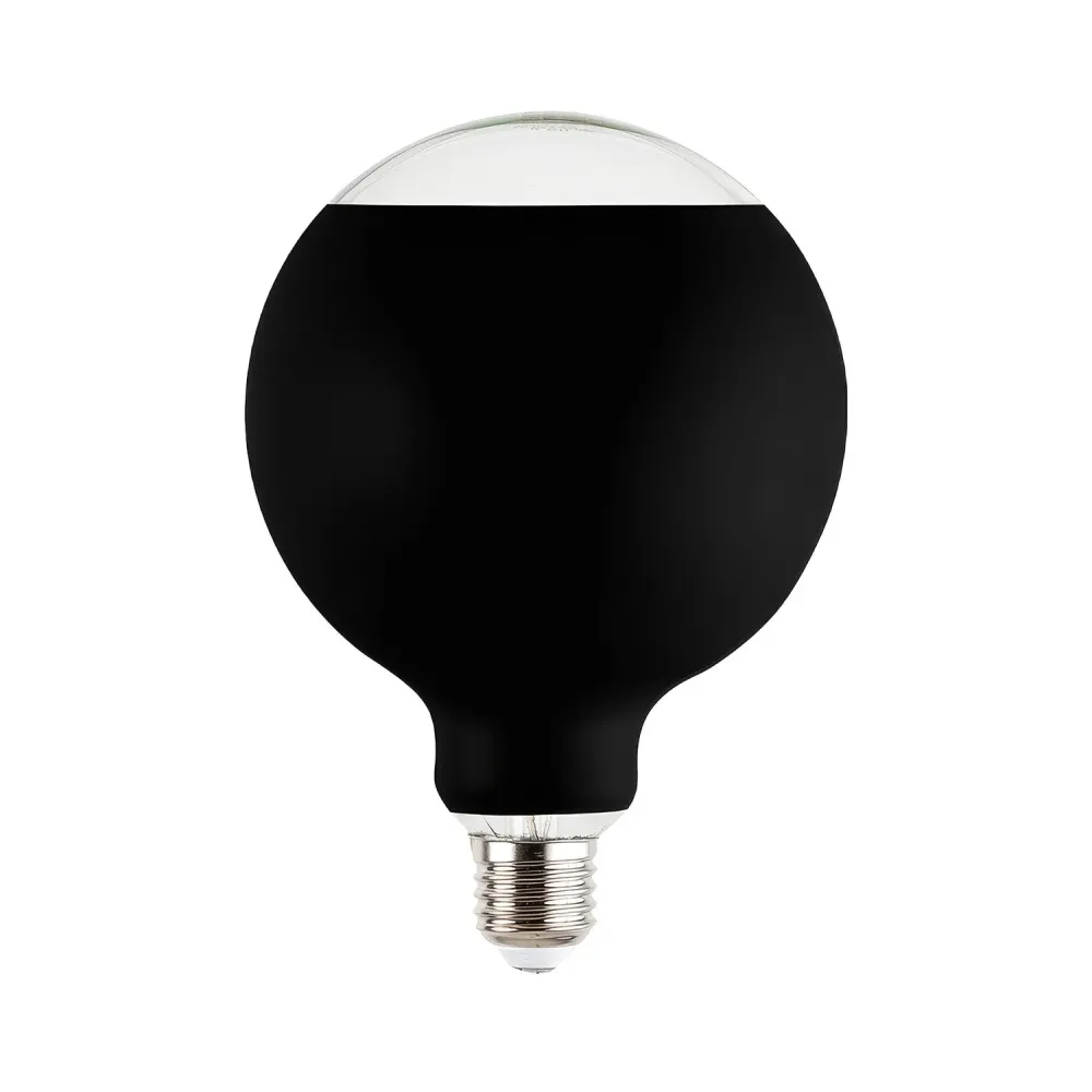 Lâmpada LED Lucia G125 4,8W 806Lm E27 2700K Dimerizável - Preto