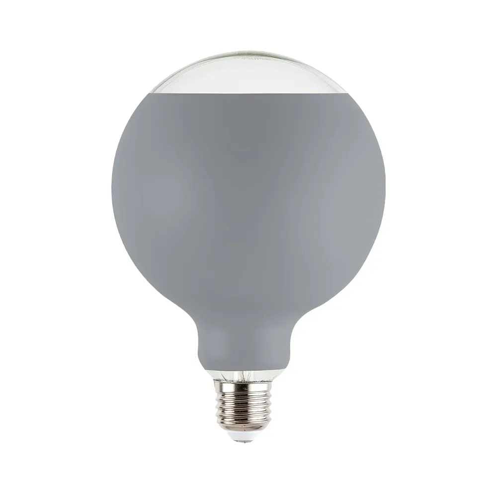Lâmpada LED Lucia G125 4,8W 806Lm E27 2700K Dimerizável - Cinza