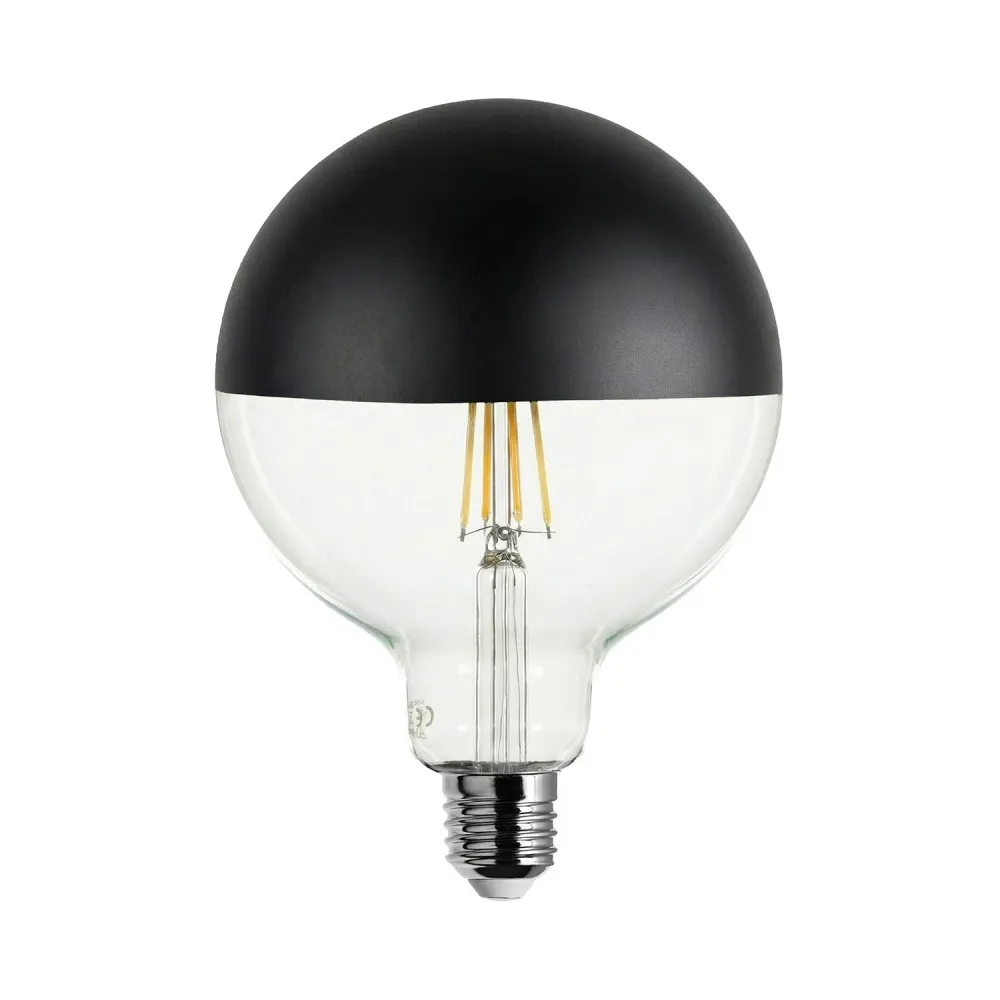 Lâmpada LED Maria G125 4,8W 806Lm E27 2700K Dimerizável - Preto