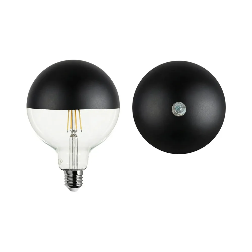Lâmpada LED Maria G125 4,8W 806Lm E27 2700K Dimerizável - Preto