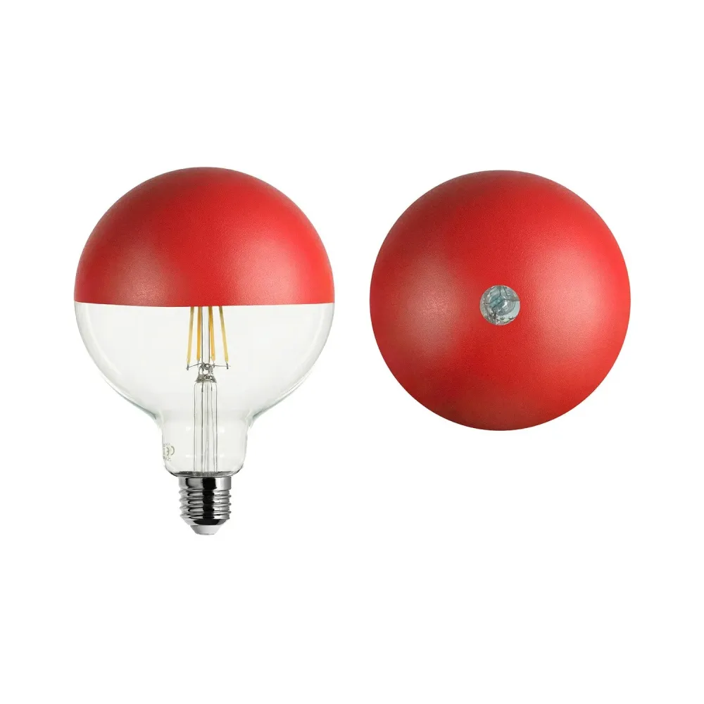 Lâmpada LED Maria G125 4,8W 806Lm E27 2700K Dimerizável - Vermelho