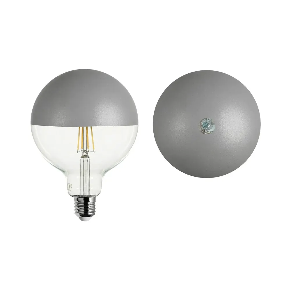 Lâmpada LED Maria G125 4,8W 806Lm E27 2700K Regulável - Cinzento