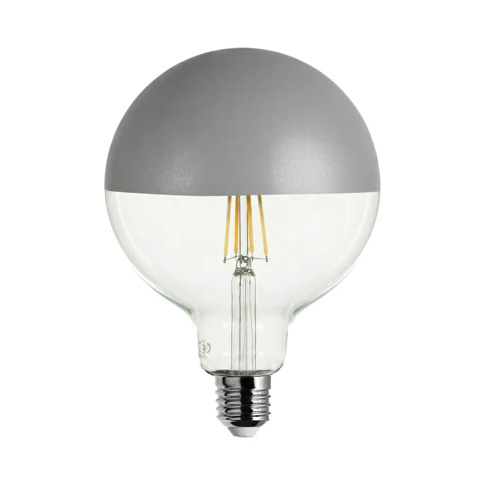 Lâmpada LED Maria G125 4,8W 806Lm E27 2700K Regulável - Cinzento