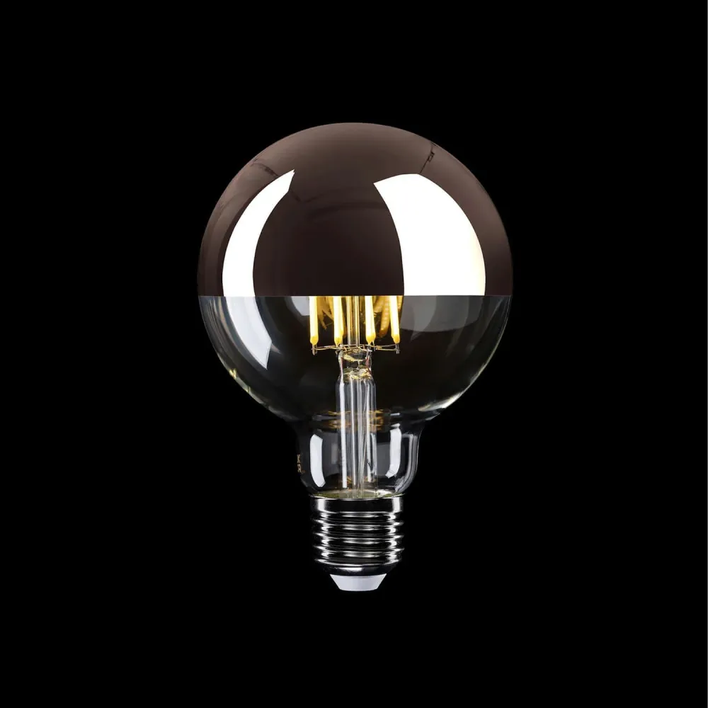 Lâmpada LED Meia Esfera Cobre Globo G95 7W 650Lm E27 2700K Regulável - A24