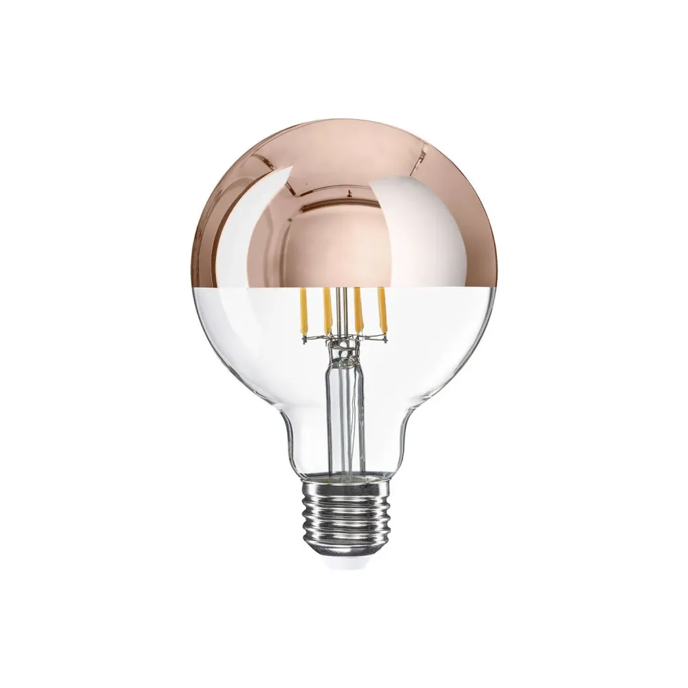 Lâmpada LED Meia Esfera Cobre Globo G95 7W 650Lm E27 2700K Regulável - A24
