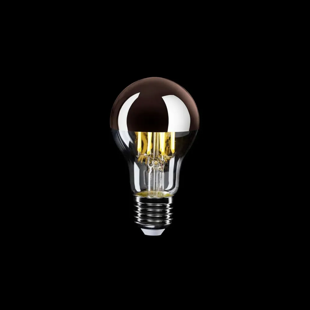 Lâmpada LED Meia Esfera Cobre Gota A60 7W 650Lm E27 2700K Regulável - A22