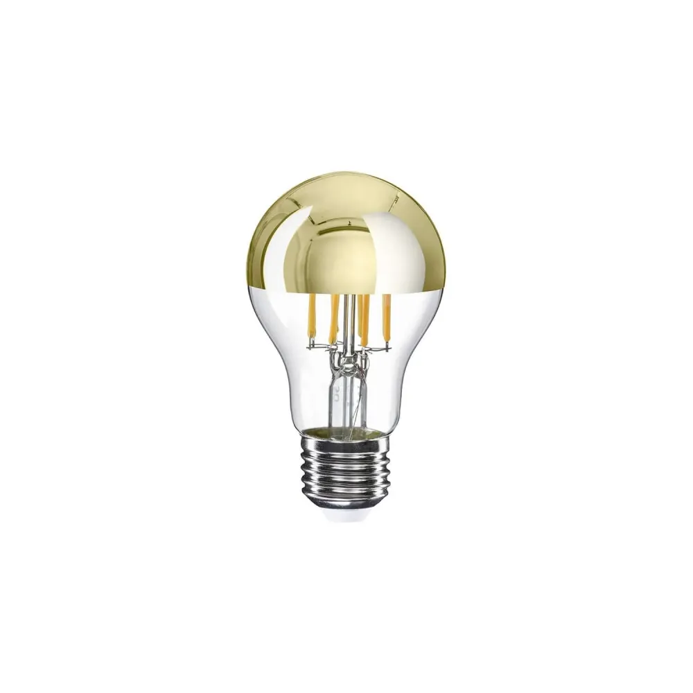 Lâmpada LED Meia Esfera Ouro Gota A60 7W 650Lm E27 2700K Regulável - A12