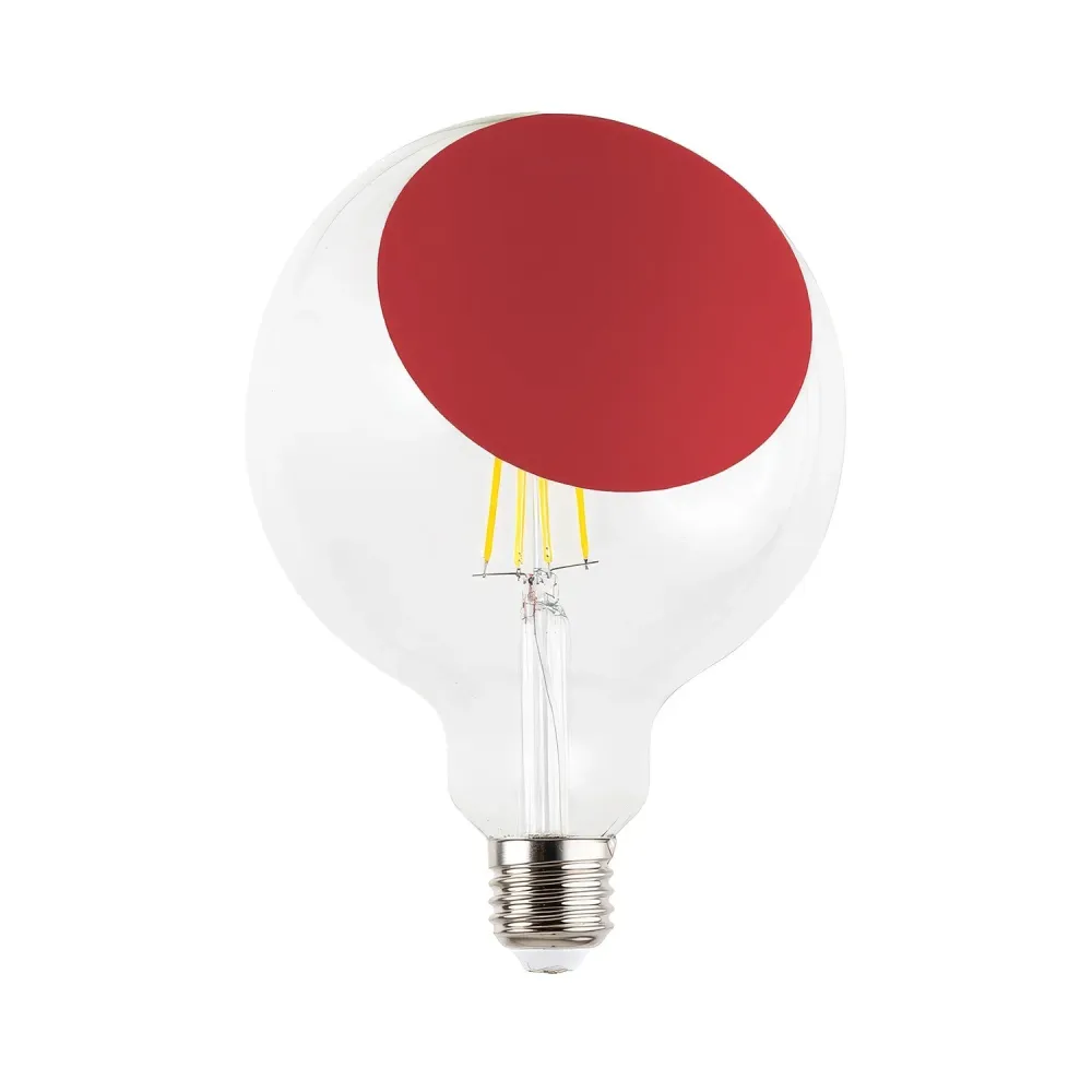 Lâmpada LED Sofia G125 4,8W 806Lm E27 2700K Dimerizável - Vermelho