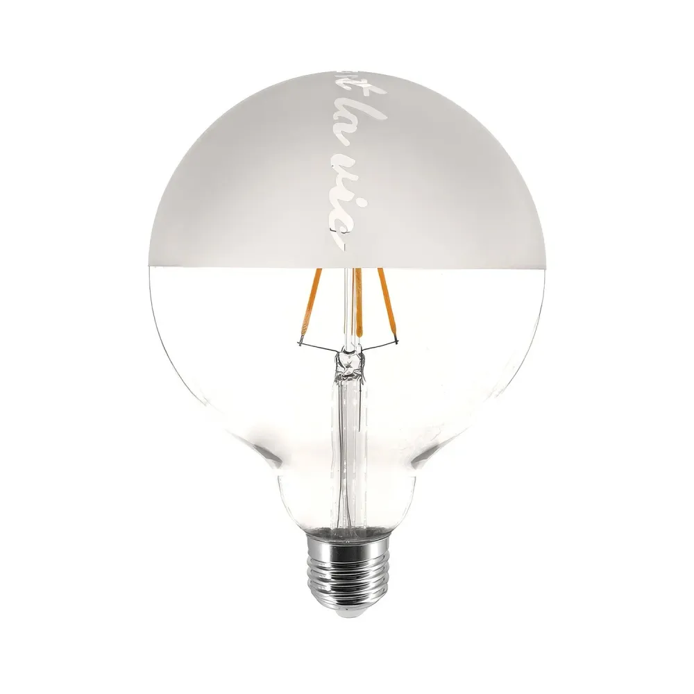 Lâmpada LED Tattoo "C'Est La Vie" G125 4,5W 470Lm E27 2700K Dimerizável