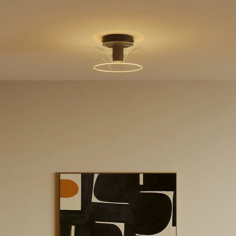 Lâmpada LED Transparente Ghost Line CRI 90 Donut Embutido 5,5W 480Lm E26 120V 2200K Regulável - G02