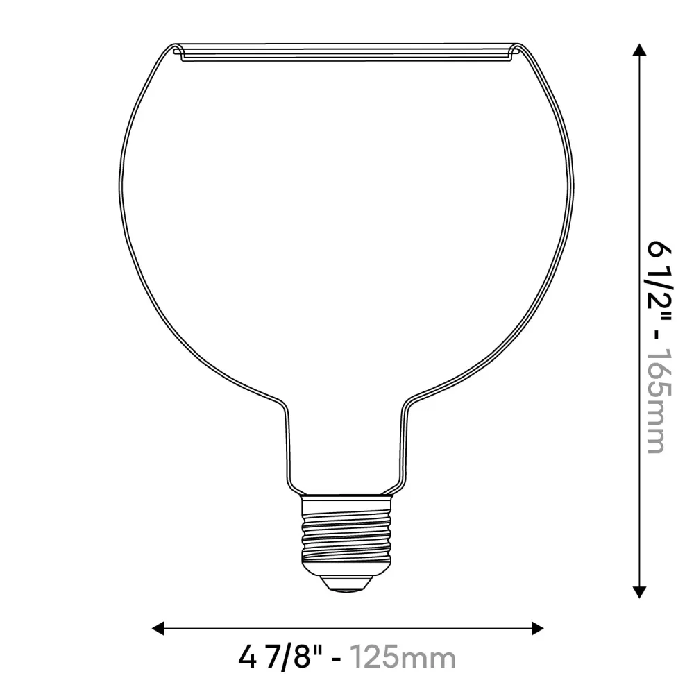 Lâmpada LED Transparente Ghost Line CRI 90 G40 4W 300Lm E26 120V 2200K Regulável - G05